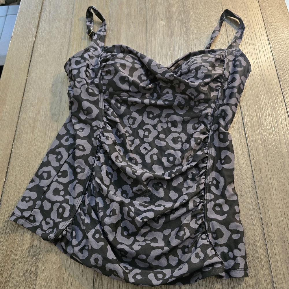 Merona sz. Large grey/black tankini